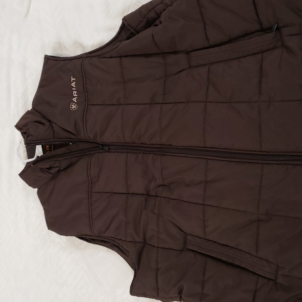 MEN'S ARIAT XXL Brown Vest Very Thick Extra Insulated